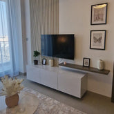 TV Media Wall 200cm x 240cm Stone Effect